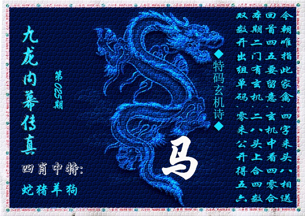 025期九龙内幕传真(新上市)[图]