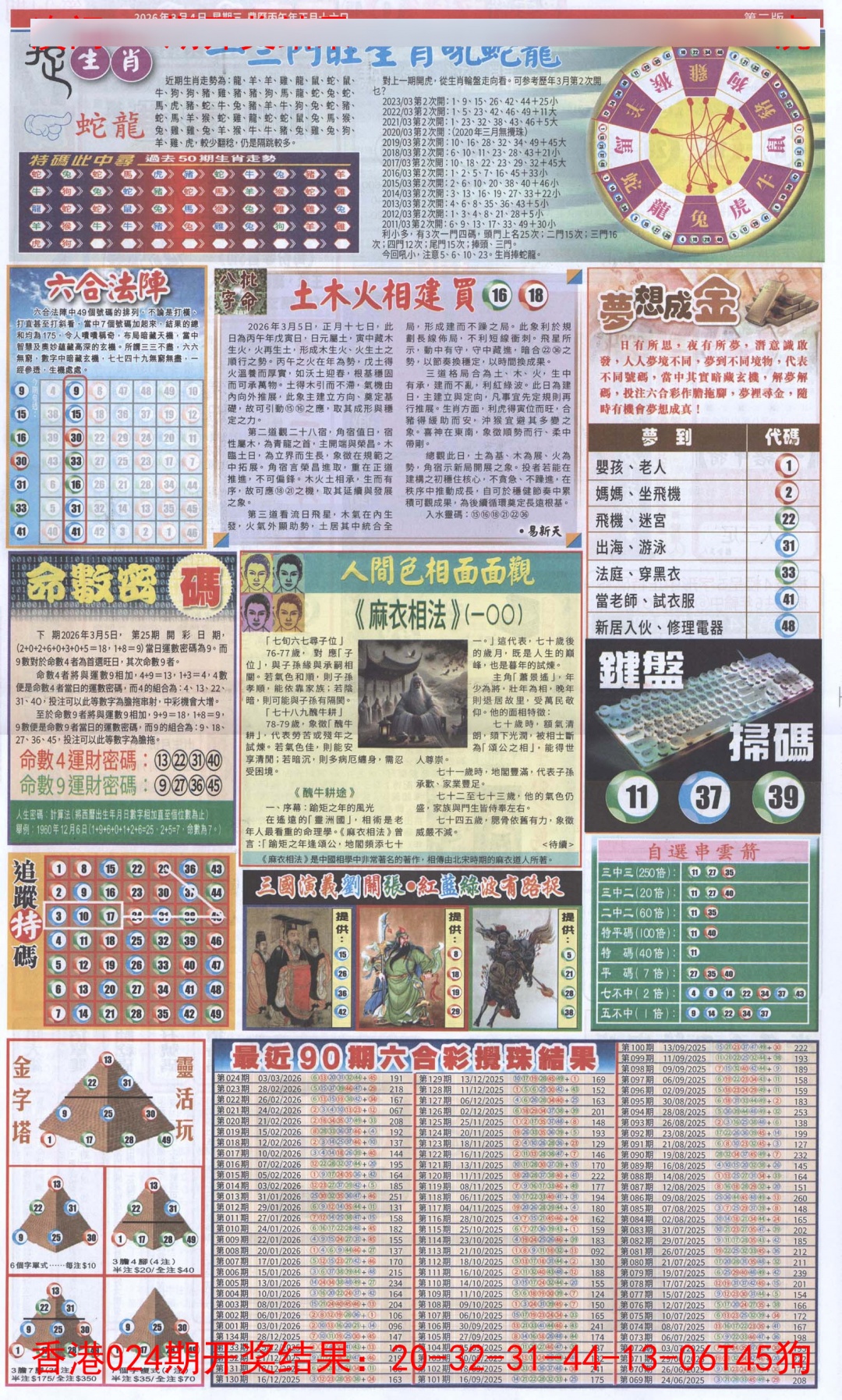 025期新报跑狗-2(背面)[图]