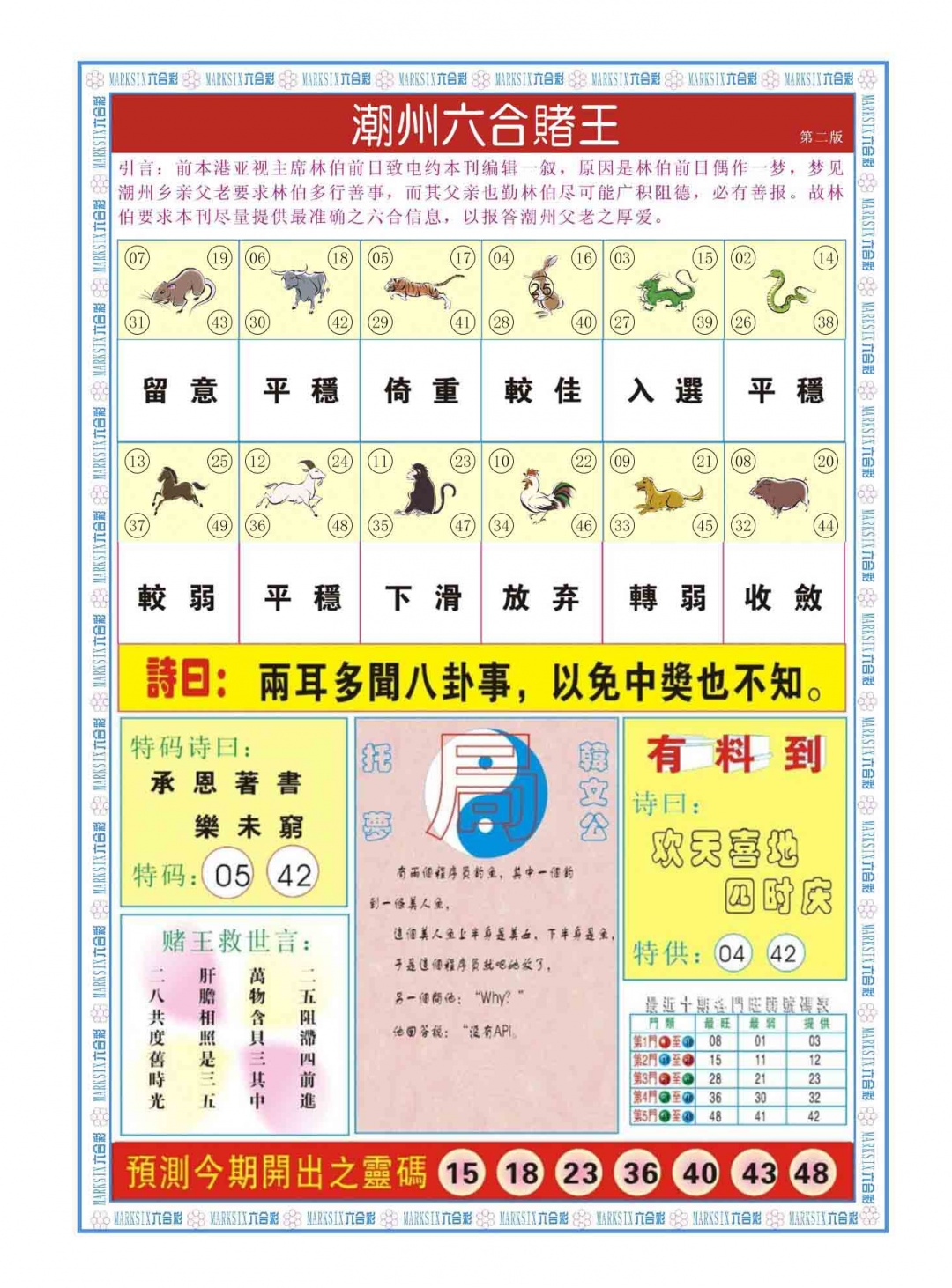 025期潮州六合赌王B[图]