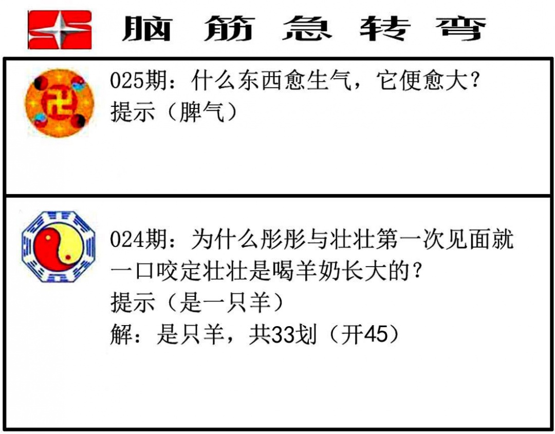 025期脑筋急转弯[图]