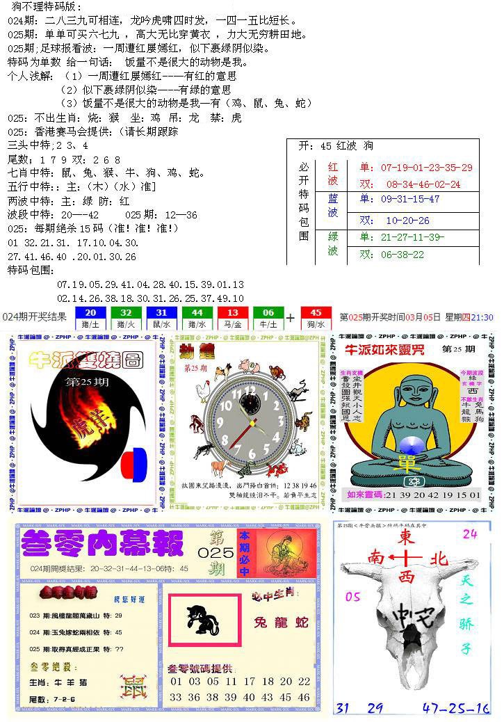 025期五鬼正宗会员综合资料B[图]