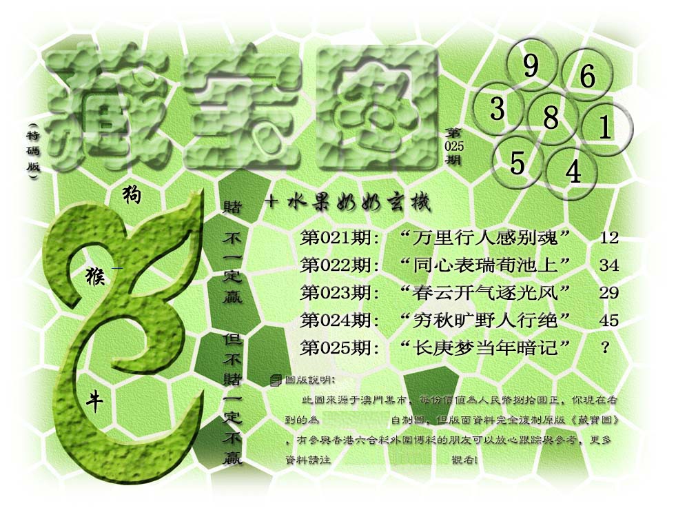 025期藏宝图(正版)[图]