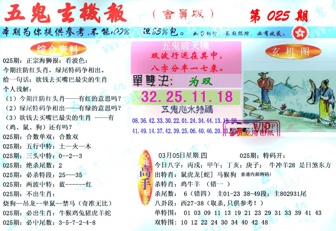025期新五鬼玄机[图]