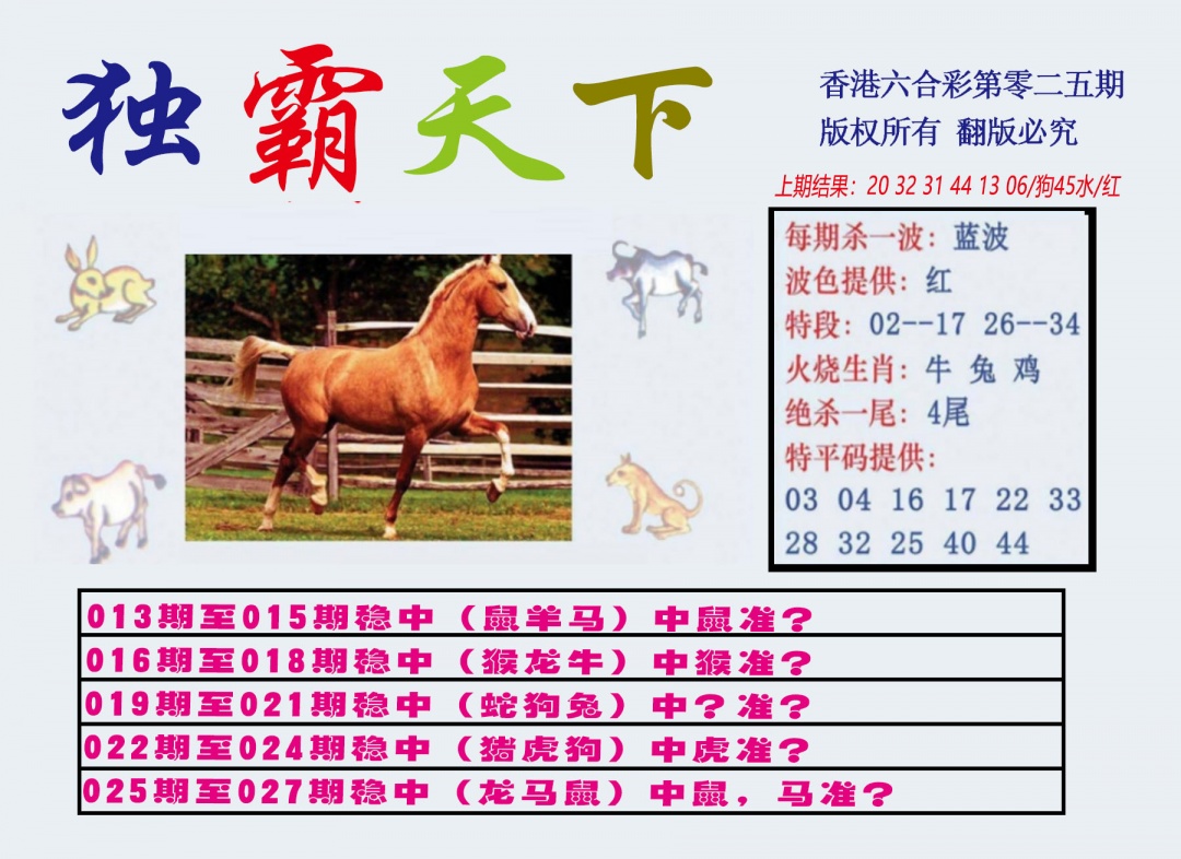 025期独霸天下[图]